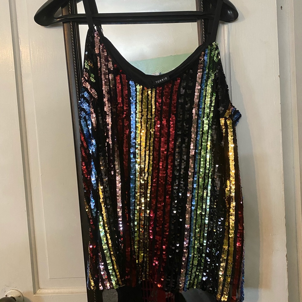 Torrid size 1 rainbow sequin tank